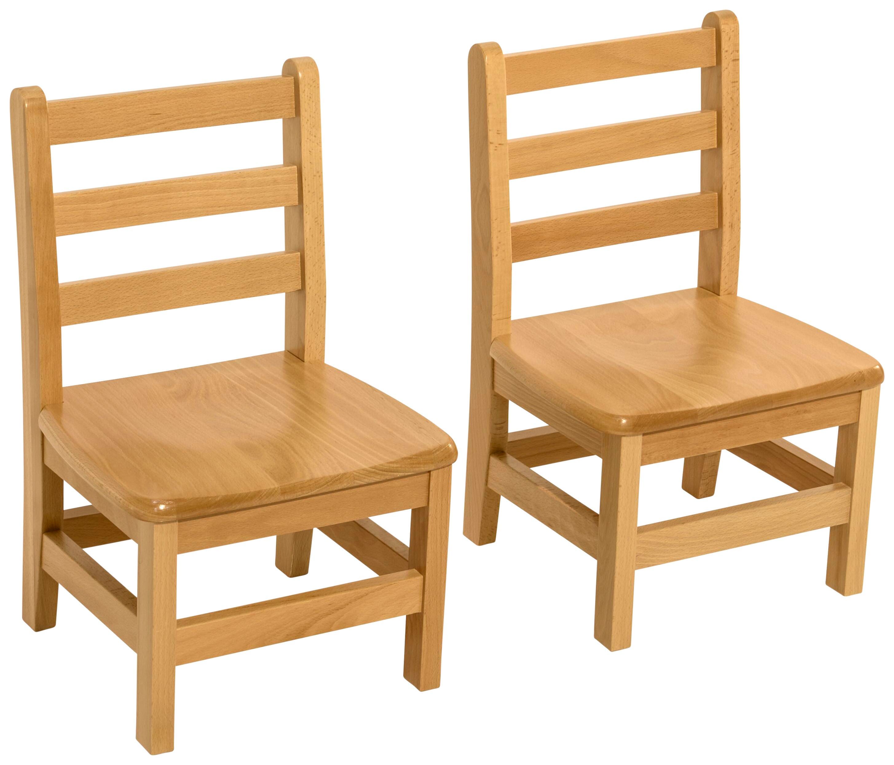 Wood Designs Deluxe Hardwood Chairs, 13-Inch Seat Height, 14 x 12
